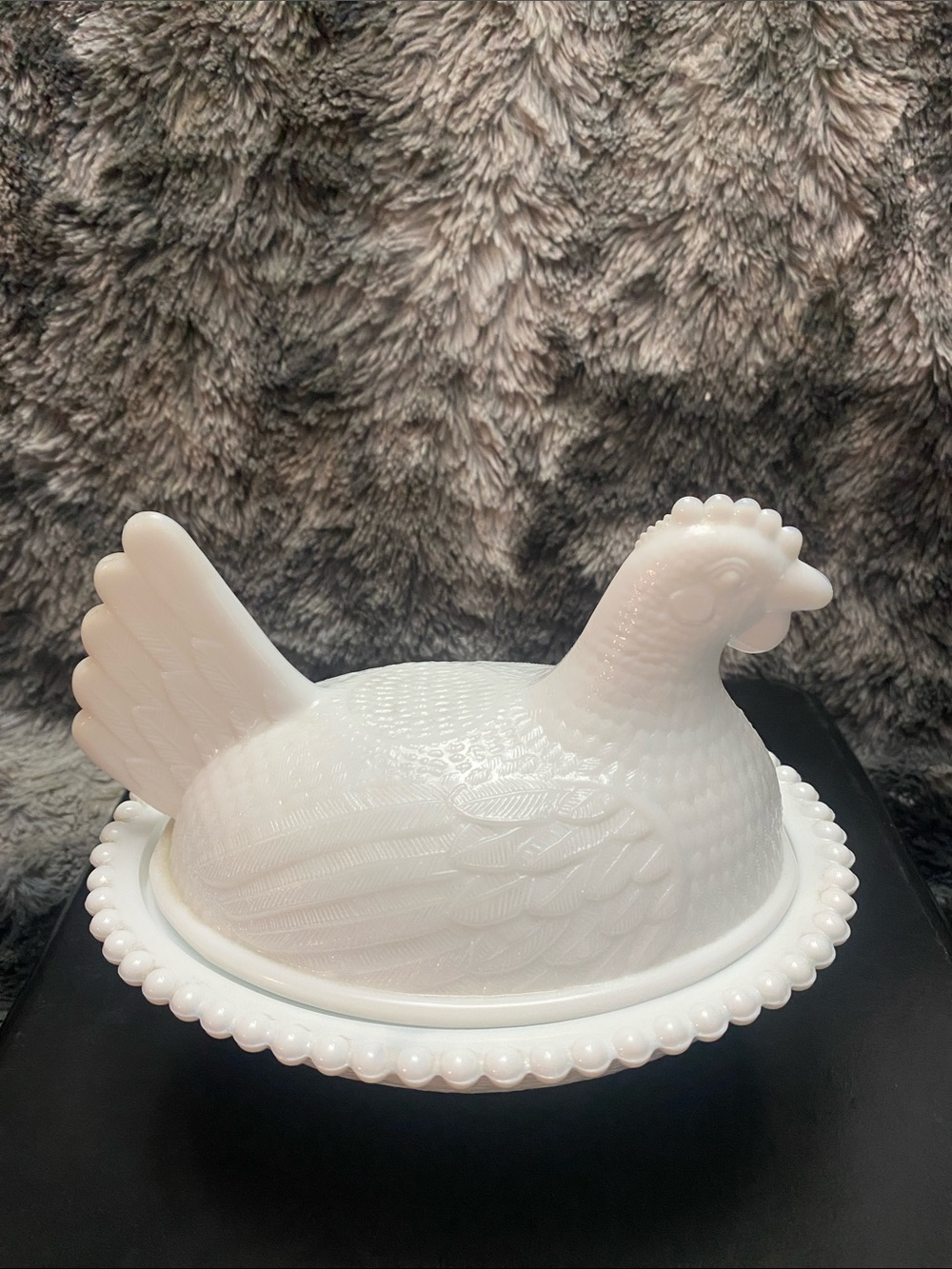 Vintage “Hen on Nest" covered candy dish - Picture 3 of 16